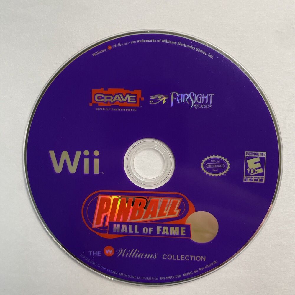 Pinball Hall of Fame: The Williams Collection (Nintendo Wii, 2008) Disc Only
